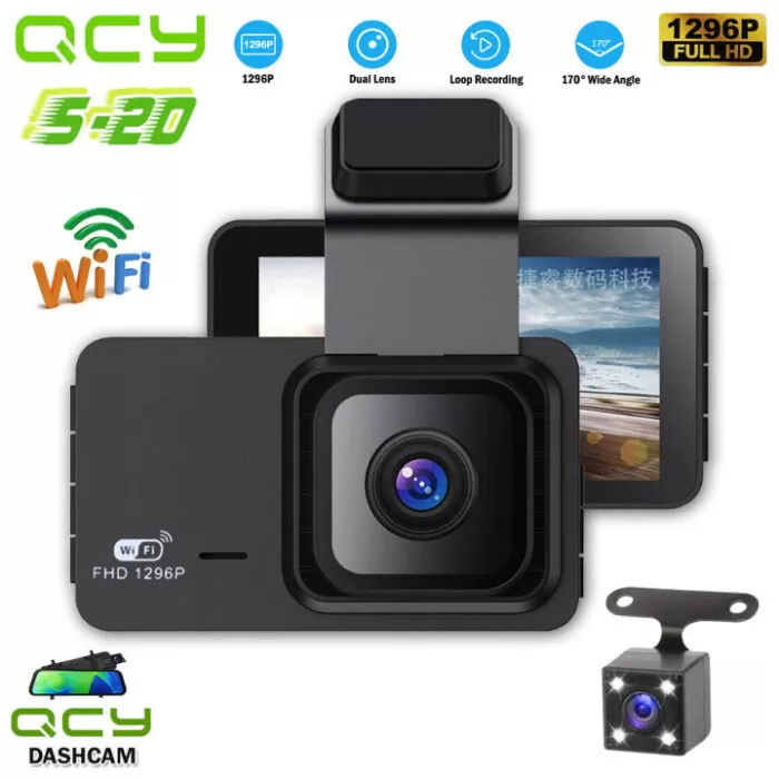 دوربین ثبت وقایع Dual Lens Vehicle Blackbox DVR وای فای دار 1 دوربین ثبت وقایع Dual Lens Vehicle Blackbox DVR وای فای دار